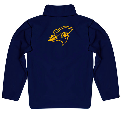 East Tennessee Buccaneers Vive La Fete Game Day Solid Navy Quarter Zip Pullover Sleeves - Vive La Fête - Online Apparel Store