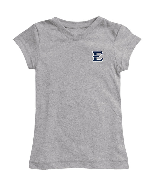 East Tennessee Buccaneers Hand Sketched Vive La Fete Impressions Artwork Grey Girls Cotton Short Sleeve Tee