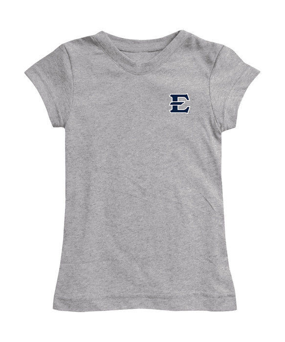 East Tennessee Buccaneers Hand Sketched Vive La Fete Impressions Artwork Grey Girls Cotton Short Sleeve Tee