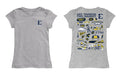 East Tennessee Buccaneers Hand Sketched Vive La Fete Impressions Artwork Grey Girls Cotton Short Sleeve Tee - Vive La Fête - Online Apparel Store