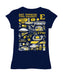 East Tennessee Buccaneers Hand Sketched Vive La Fete Impressions Artwork Navy Girls Cotton Short Sleeve Tee - Vive La Fête - Online Apparel Store