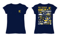 East Tennessee Buccaneers Hand Sketched Vive La Fete Impressions Artwork Navy Girls Cotton Short Sleeve Tee - Vive La Fête - Online Apparel Store