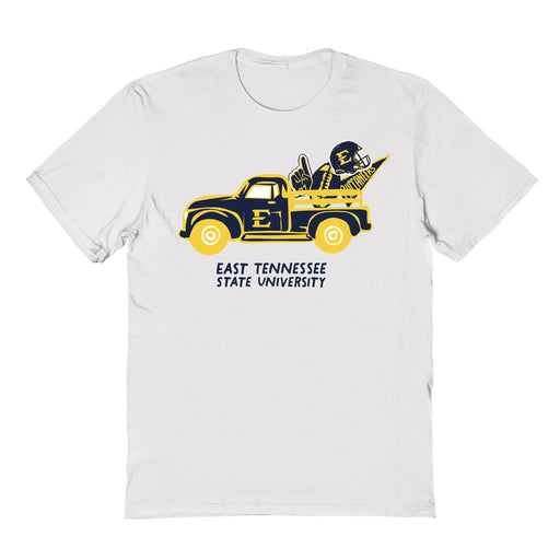 East Tennessee Buccaneers Hand Sketched Vive La Fete Impressions Truck Kids White Cotton T-shirt