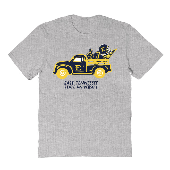 East Tennessee Buccaneers Hand Sketched Vive La Fete Impressions Truck Kids Grey Cotton T-shirt