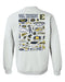 East Tennessee Buccaneers Hand Sketched Artwork Navy Crewneck Sweatshirt for Women - Vive La Fête - Online Apparel Store