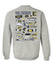 East Tennessee Buccaneers Hand Sketched Artwork Navy Crewneck Sweatshirt for Women - Vive La Fête - Online Apparel Store
