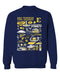 East Tennessee Buccaneers Vive La Fete Impressions Navy Cotton Crewneck Sweatshirt for Women