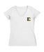 East Tennessee Buccaneers Hand Sketched Vive La Fete Impressions Artwork White Women Cotton Short Sleeve V-Neck Tshirt