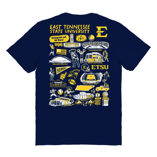 East Tennessee Buccaneers Vive La Fete Impressions Artwork Womens Cotton Tshirt - Vive La Fête - Online Apparel Store
