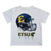 East Tennessee Buccaneers Original Dripping Football Helmet White T-Shirt by Vive La Fete - Vive La Fête - Online Apparel Store