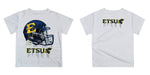 East Tennessee Buccaneers Original Dripping Football Helmet White T-Shirt by Vive La Fete - Vive La Fête - Online Apparel Store