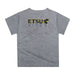 East Tennessee Buccaneers Original Dripping Football Helmet Heather Gray T-Shirt by Vive La Fete - Vive La Fête - Online Apparel Store