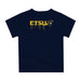 East Tennessee Buccaneers Original Dripping Football Helmet Navy T-Shirt by Vive La Fete - Vive La Fête - Online Apparel Store