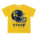 East Tennessee Buccaneers Original Dripping Football Helmet Yellow T-Shirt by Vive La Fete - Vive La Fête - Online Apparel Store
