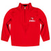 Eastern Washington University Eagles EWU Vive La Fete Game Day Solid Red Quarter Zip Pullover Sleeves