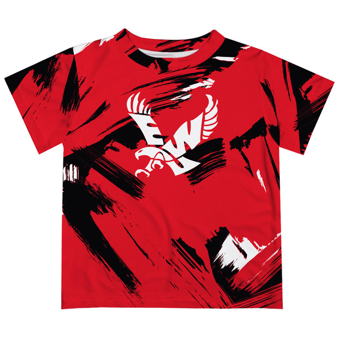 Eastern Washington University Eagles EWU Vive La Fete Boys Game Day Red Short Sleeve Tee Paint Brush - Vive La Fête - Online Apparel Store
