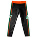 Florida A&M University Rattlers Vive La Fete Girls Game Day Black with Orange Stripes Leggings Tights