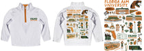 Florida A&M University Rattlers Hand Sketched Vive La Fete Impressions Artwork White Boys Quarter Zip Pullover V1 - Vive La Fête - Online Apparel Store