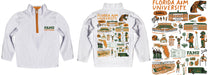 Florida A&M University Rattlers Hand Sketched Vive La Fete Impressions Artwork White Boys Quarter Zip Pullover V1 - Vive La Fête - Online Apparel Store
