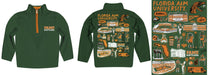 Florida A&M University Rattlers Hand Sketched Vive La Fete Impressions Artwork Green Boys Quarter Zip Pullover V1 - Vive La Fête - Online Apparel Store