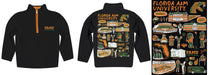 Florida A&M University Rattlers Hand Sketched Vive La Fete Impressions Artwork Black Boys Quarter Zip Pullover V1 - Vive La Fête - Online Apparel Store
