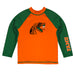 Florida A&M University Rattlers Vive La Fete Logo Orange Long Sleeve Raglan Rashguard