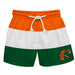 Florida A&M University Rattlers Vive La Fete Orange Stripes Swimtrunks V1