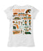 Florida A&M University Rattlers Hand Sketched Vive La Fete Impressions Artwork White Girls Cotton Short Sleeve Tee - Vive La Fête - Online Apparel Store