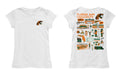Florida A&M University Rattlers Hand Sketched Vive La Fete Impressions Artwork White Girls Cotton Short Sleeve Tee - Vive La Fête - Online Apparel Store