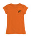 Florida A&M University Rattlers Hand Sketched Vive La Fete Impressions Artwork Orange Girls Cotton Short Sleeve Tee