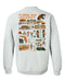 Florida A&M University Rattlers Hand Sketched Artwork Green Crewneck Sweatshirt for Women - Vive La Fête - Online Apparel Store