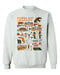 Florida A&M Rattlers Hand Sketched Vive La Fete Impressions White Cotton Crewneck Sweatshirt for Women