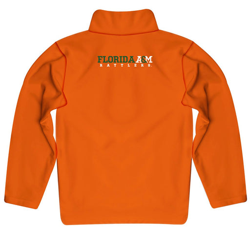 Florida A&M Rattlers Vive La Fete Logo and Mascot Name Womens Orange Quarter Zip Pullover - Vive La Fête - Online Apparel Store