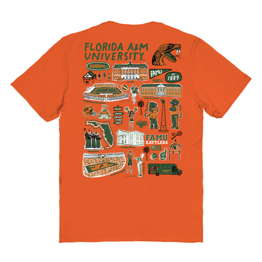 Florida A&M Rattlers Vive La Fete Impressions Artwork Womens Cotton Tshirt - Vive La Fête - Online Apparel Store