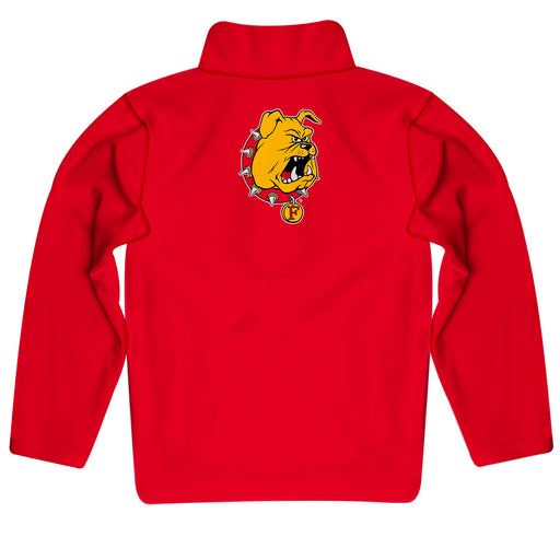 Ferris State University Bulldogs Vive La Fete Game Day Solid Crimson Quarter Zip Pullover Sleeves - Vive La Fête - Online Apparel Store