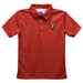 Ferris State University Bulldogs Embroidered Red Short Sleeve Polo Box Shirt