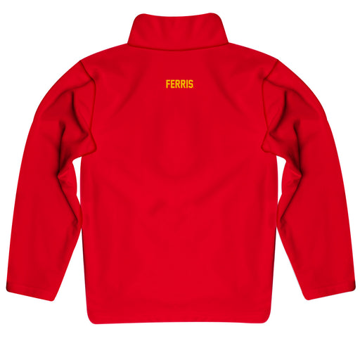Ferris State Bulldogs Vive La Fete Logo and Mascot Name Womens Red Quarter Zip Pullover - Vive La Fête - Online Apparel Store