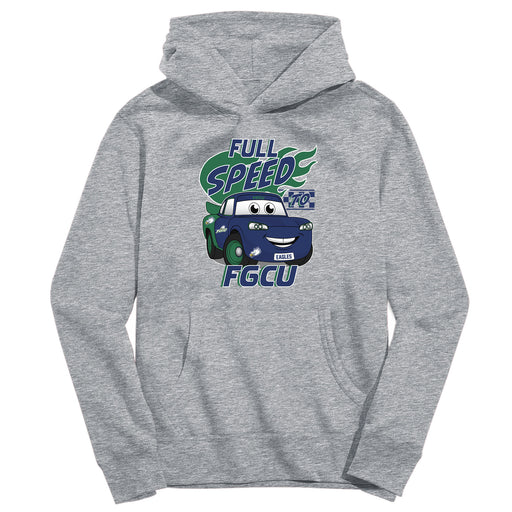 Florida Gulf Coast Eagles Full Speed Heather Grey Cotton Youth Hoodie