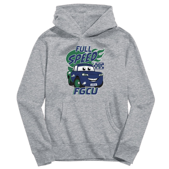 Florida Gulf Coast Eagles Full Speed Heather Grey Cotton Youth Hoodie