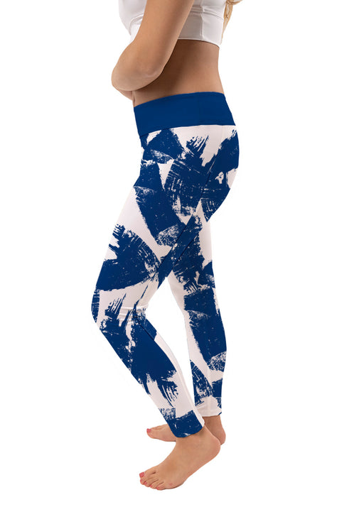 Florida Gulf Coast Eagles Vive La Fete Paint Brush Logo on Waist Women Blue Yoga Leggings - Vive La Fête - Online Apparel Store