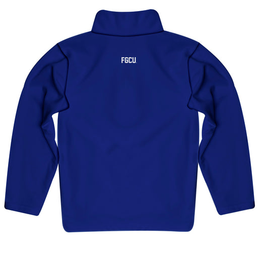 Florida Gulf Coast Eagles Vive La Fete Logo and Mascot Name Womens Blue Quarter Zip Pullover - Vive La Fête - Online Apparel Store