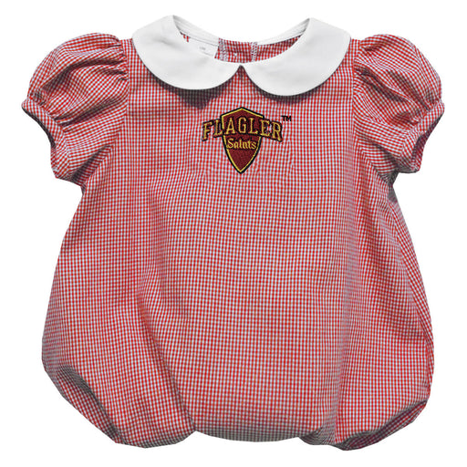 Flagler College St. Augustine Embroidered Red Cardinal Girls Baby Bubble Short Sleeve