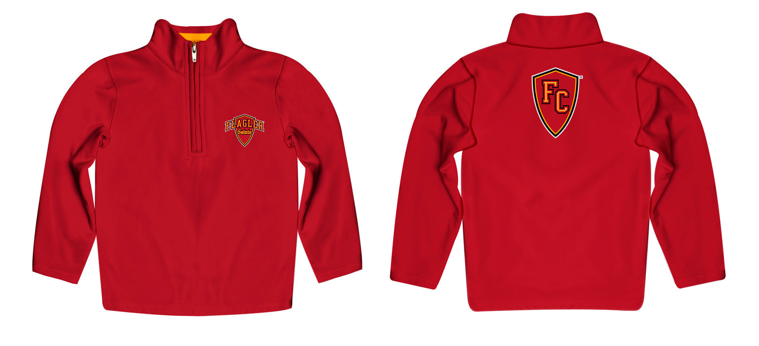 Flagler College St. Augustine Vive La Fete Game Day Solid Red Quarter Zip Pullover Sleeves - Vive La Fête - Online Apparel Store