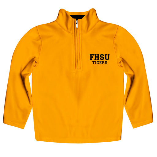 Fort Hays State University Tigers FHSU Vive La Fete Game Day Solid Gold Quarter Zip Pullover Sleeves