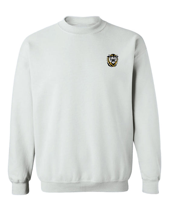 Fort Hays State University Tigers FHSU Hand Sketched Vive La Fete Impressions Artwork White Crew Neck Sweatshirt for Wom