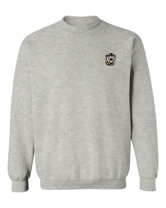 Fort Hays State University Tigers FHSU Hand Sketched Vive La Fete Impressions Artwork Gray Crew Neck Sweatshirt for Wome