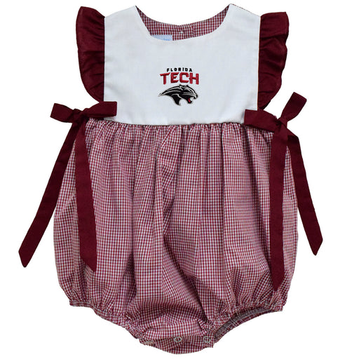 Florida Tech Panthers Embroidered Maroon Gingham Girls Bubble
