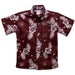 Florida Tech Panthers Embroidered Maroon Hawaiian Short Sleeve Button Down Shirt