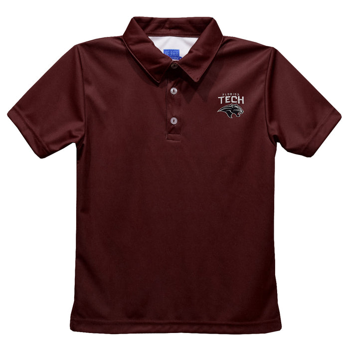 Florida Tech Panthers Embroidered Maroon Short Sleeve Polo Box Shirt
