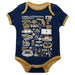FIU Panthers Hand Sketched Vive La Fete Impressions Artwork Infant Blue Short Sleeve Onesie Bodysuit